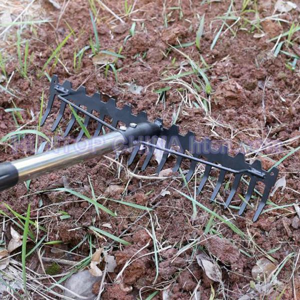 China Steel Tines Garden Hand Rake Soil Tiller HT5841 China factory supplier manufacturer